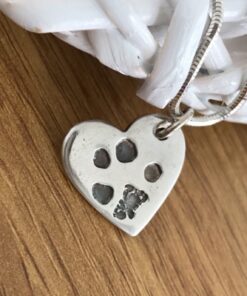 Handmade Silver Pet Paw Print Charm - Image 5