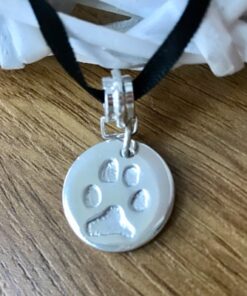 Handmade Silver Pet Paw Print Charm - Image 7
