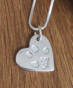 Handmade Silver Pet Paw Print Charm - Image 6