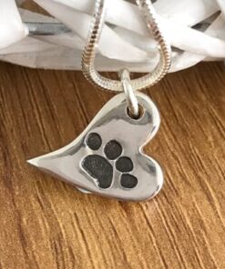 Silver pawprint jewellery