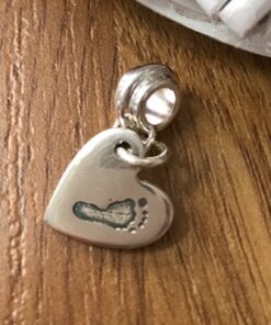 Handmade Silver Hand/Foot Print Charm - Image 3