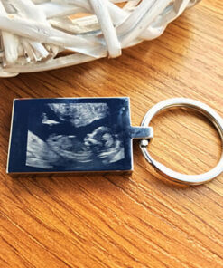 Baby Scan Engraved Key Ring with Optional Message on Reverse - Image 3