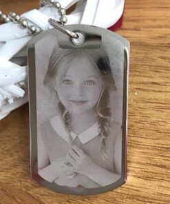 Photo Engraved Stainless Steel Dog Tag/ Medical ID Tag
