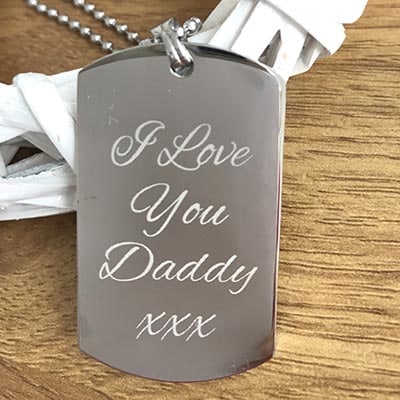 Photo Engraved Stainless Steel Dog Tag/ Medical ID Tag - Image 2