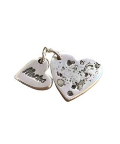 Ashes and handwriting heart charms - Image 2