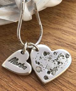 Ashes and handwriting heart charms - Image 3