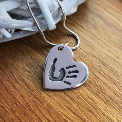 Handmade Silver Hand/Foot Print Charm - Image 6