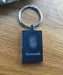 Double Sided Finger Print Key Ring