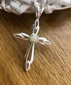 Sterling Silver Cross with Ashes - Image 6