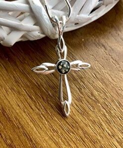 Sterling Silver Cross with Ashes - Image 7