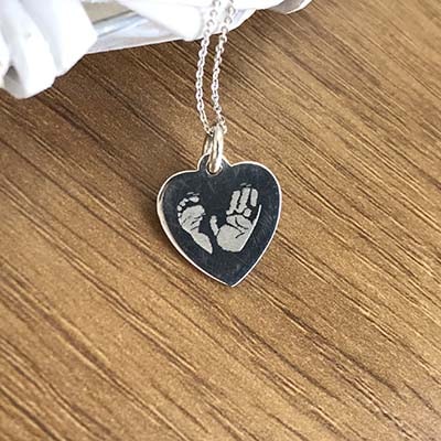 Sterling Silver Engraved Heart