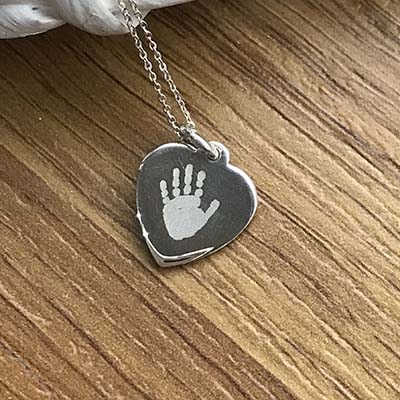 Sterling Silver Engraved Heart - Image 2