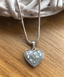 Sterling Silver Heart with Ashes - Image 3
