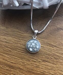 Alternative view of Sterling Silver Round Pendant with Ashes