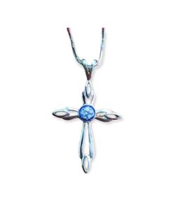 Alternative view of Sterling Silver Cross with Ashes