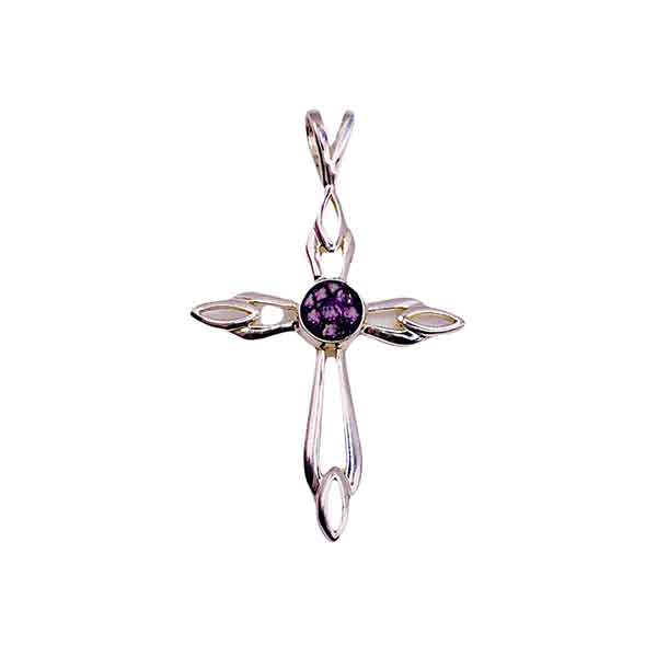 Sterling Silver Cross with Ashes