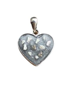Sterling Silver Heart with Ashes