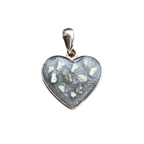 Sterling Silver Heart with Ashes