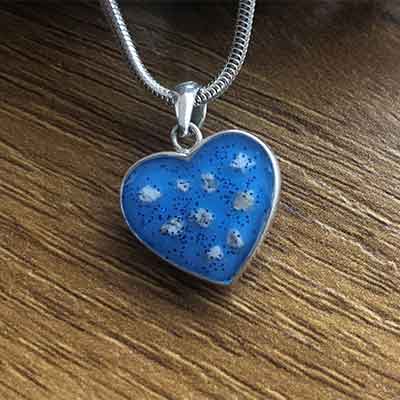 Sterling Silver Heart with Ashes - Image 4