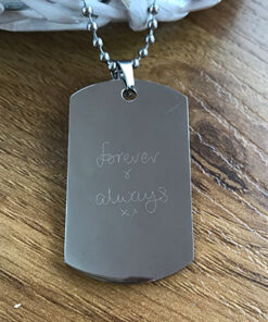 Alternative view of Engraved Stainless Steel Dog Tag with handwriting