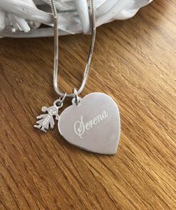 Name or Initial Sterling Silver Heart