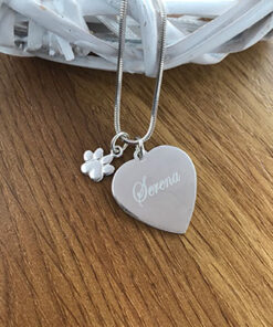 Name or Initial Sterling Silver Heart - Image 3