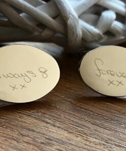 Engraved Cufflinks With Your Actual Handwritten Message - Image 7