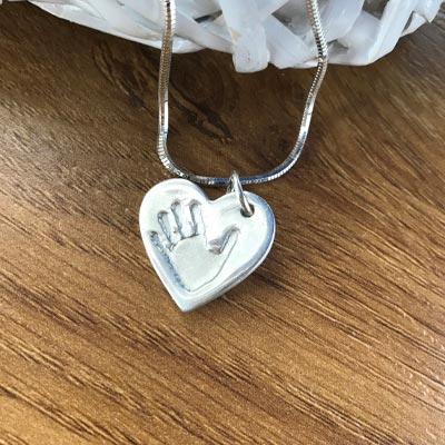 Handmade Silver Hand/Foot Print Charm - Image 4