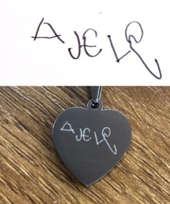 Heart pendant with handwritten message - Image 3