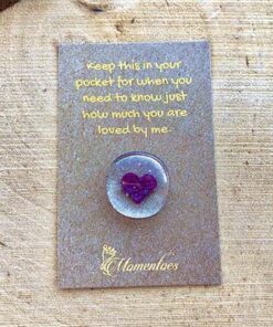 Heart Fused Glass Pocket Pebbles - Image 2