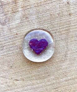 Heart Fused Glass Pocket Pebbles - Image 4