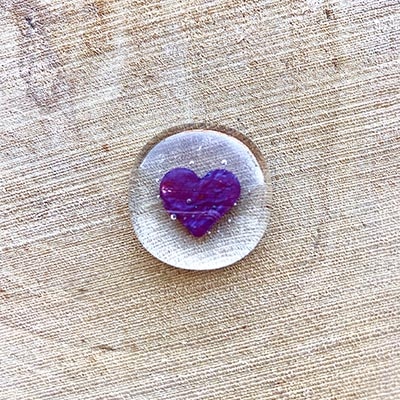 Heart Fused Glass Pocket Pebbles - Image 4
