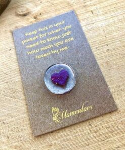 Heart Fused Glass Pocket Pebbles