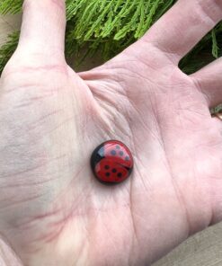 Ladybird Fused Glass Pocket Pebbles - Image 3
