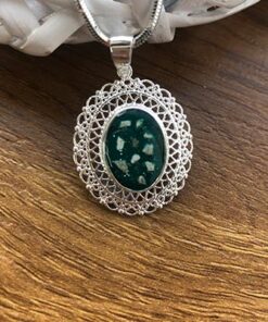 Sterling Silver Filigree Ashes Pendant - Image 2