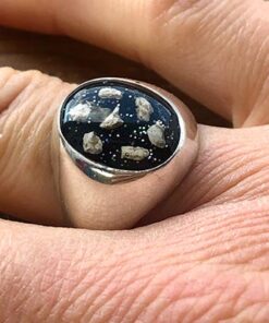 Unisex Sterling Silver Seal Ashes Ring - Image 7