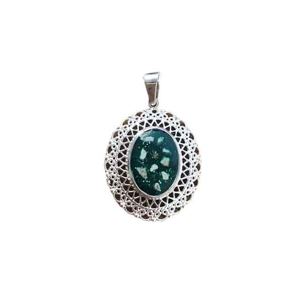 Sterling Silver Filigree Ashes Pendant