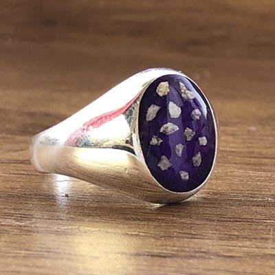 Unisex Sterling Silver Seal Ashes Ring - Image 3