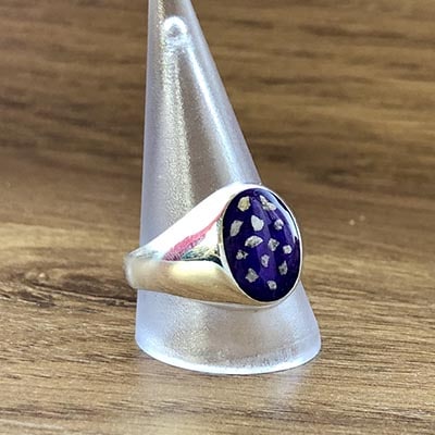 Unisex Sterling Silver Seal Ashes Ring - Image 8