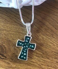 Alternative view of Solid Back Sterling Silver Cross