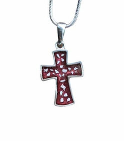 Solid Back Sterling Silver Cross