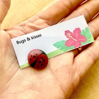 Bugs and Kisses Glass Pocket Pebbles - Image 3