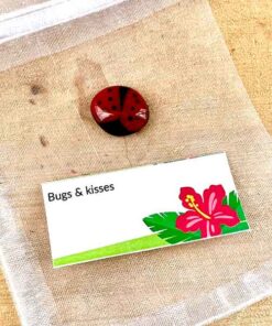 Bugs and Kisses Glass Pocket Pebbles
