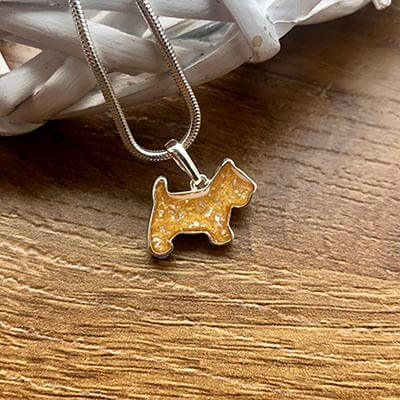 Sterling Silver Ashes Dog Pendant - Image 3