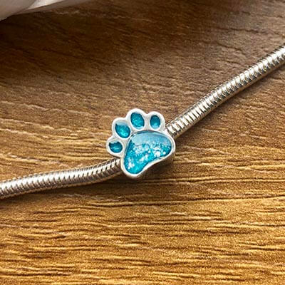 Sterling Silver Ashes Paw Bead - Image 4