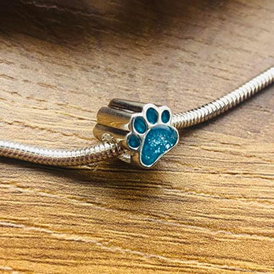 Sterling Silver Ashes Paw Bead - Image 5