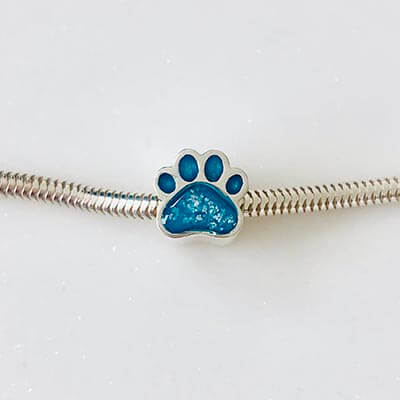 Sterling Silver Ashes Paw Bead - Image 3