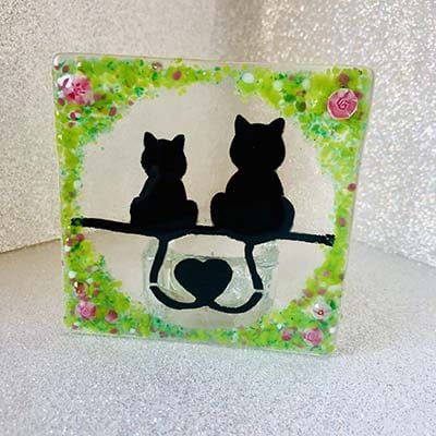Black Cat Tea Light Holders