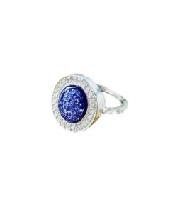 Cubic Zirconia Silver Ashes Ring