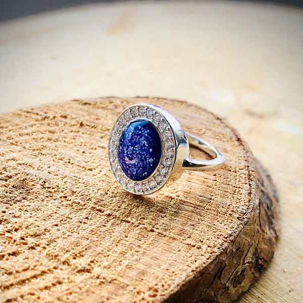 Cubic Zirconia Silver Ashes Ring - Image 3